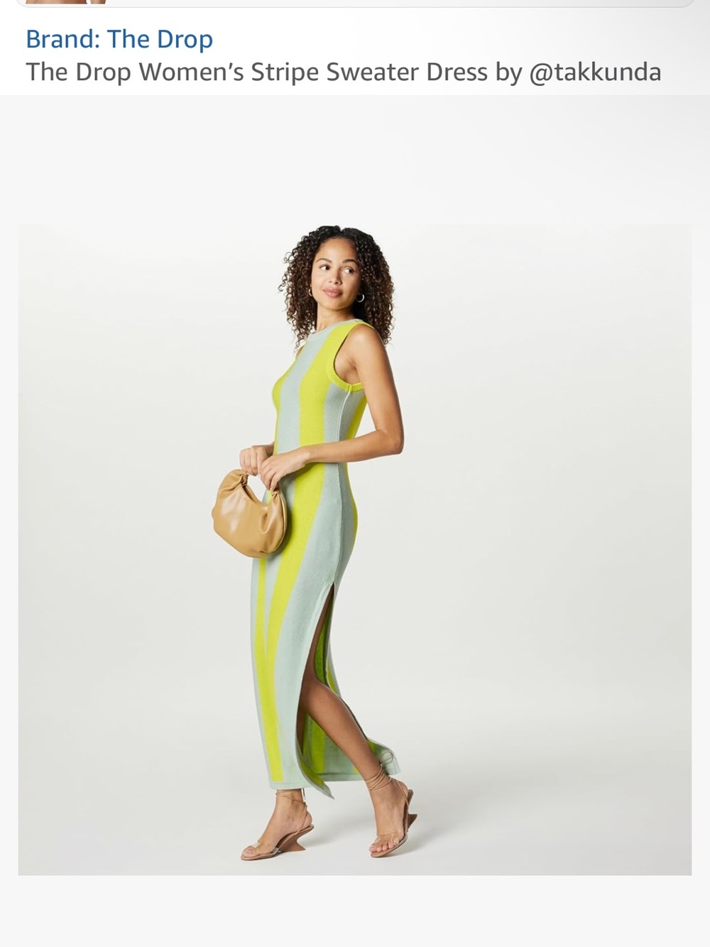 The drop from Amazon  Sleeveless Stripe Knit Maxi Dress